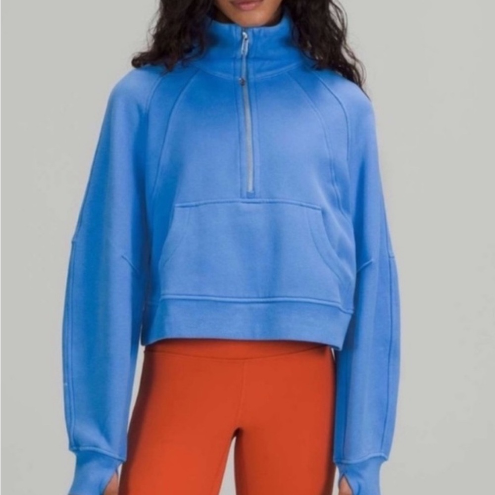 Lululemon Scuba Oversized Funnel-Neck Half Zip Blue Nile Size XS/S